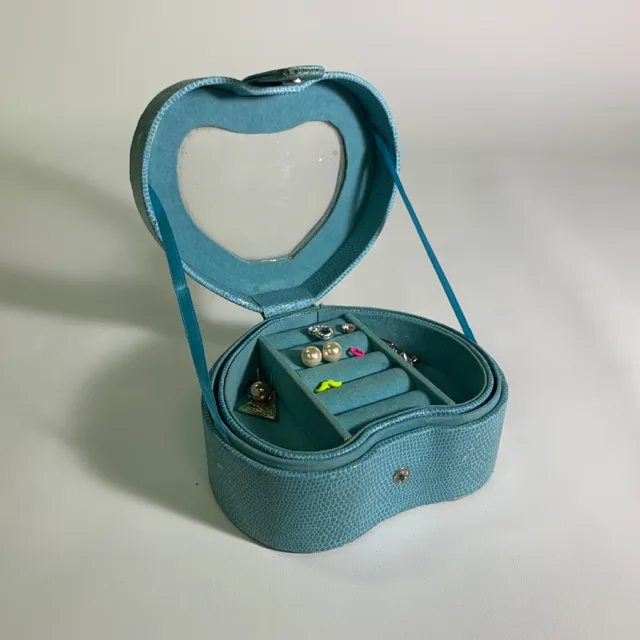 皮質藍色飾品珠寶盒 2