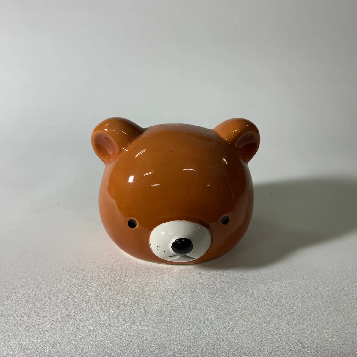陶瓷棕色熊頭存錢筒