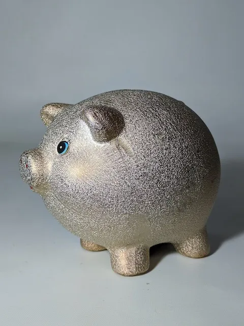 陶瓷金色小豬撲滿 2