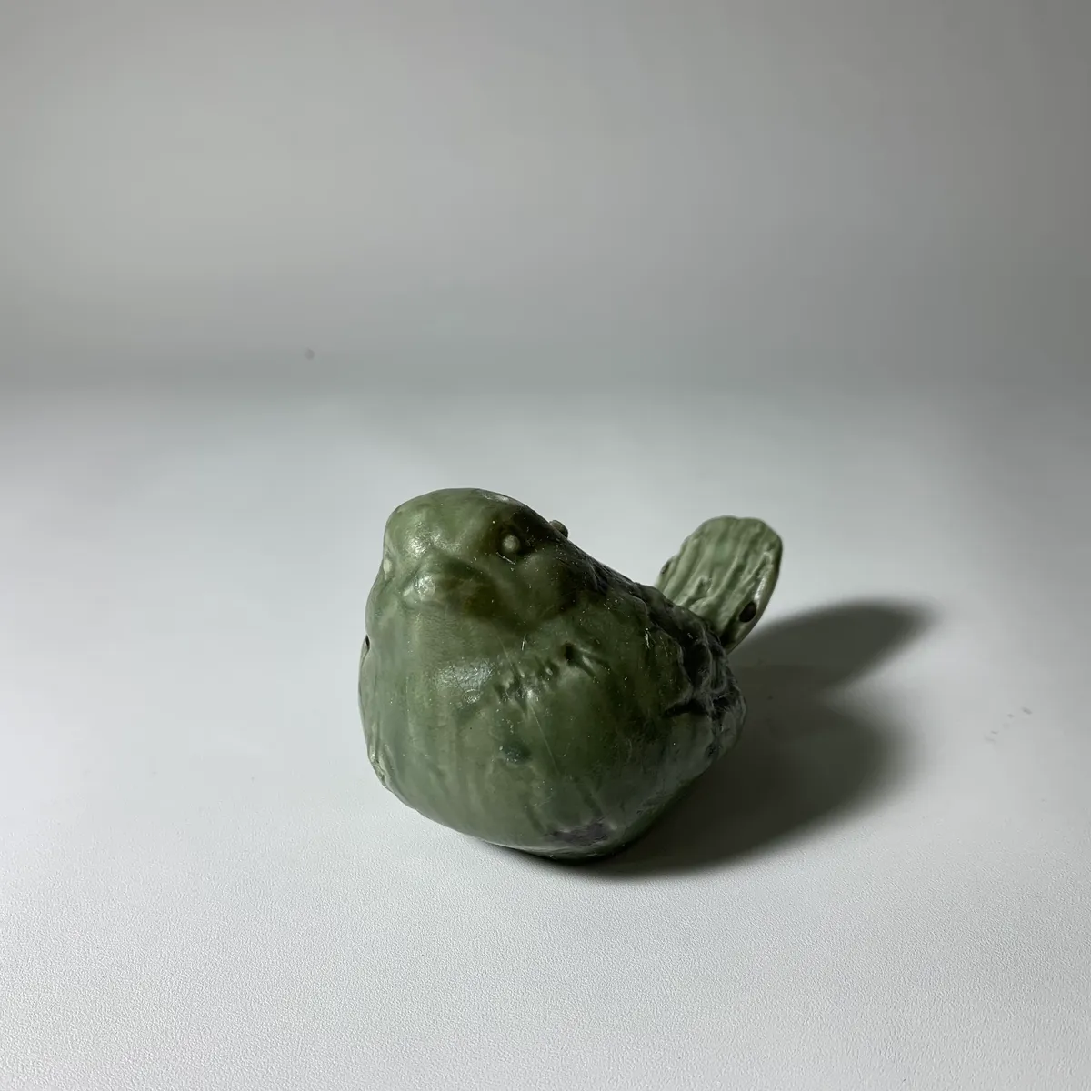 蠟質綠色鳥造型蠟燭