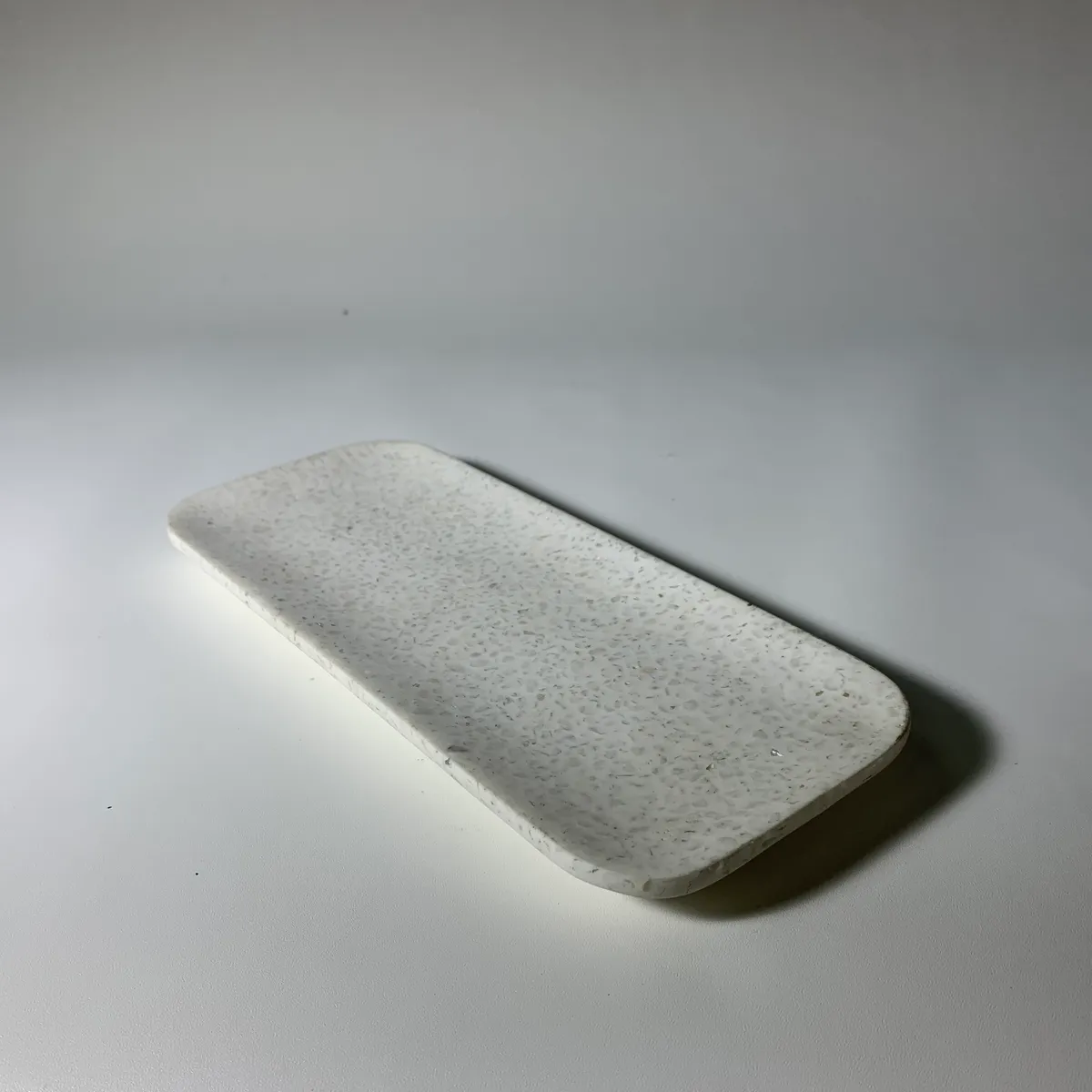 石質白色磨石子盥洗用具收納盤 2