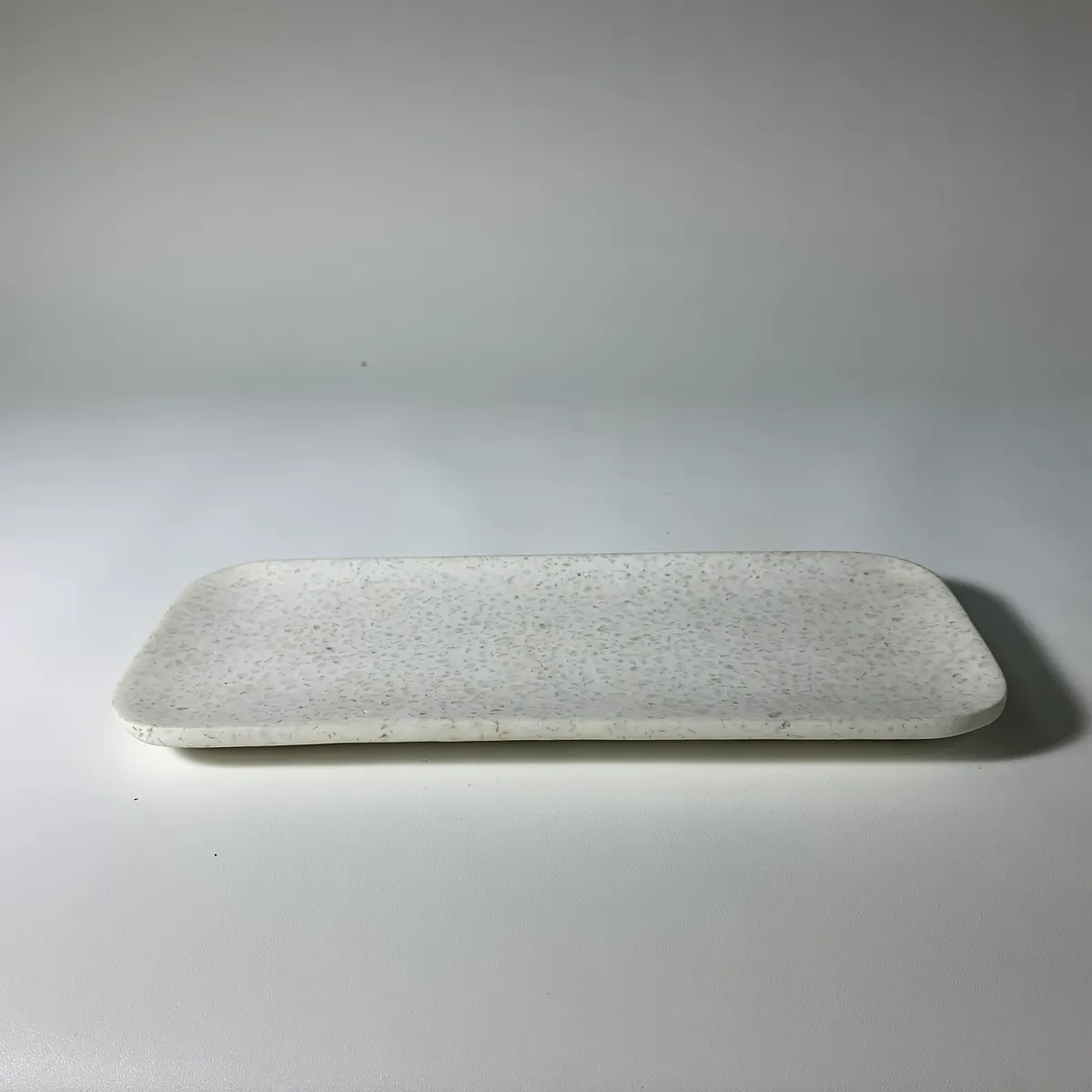 石質白色磨石子盥洗用具收納盤