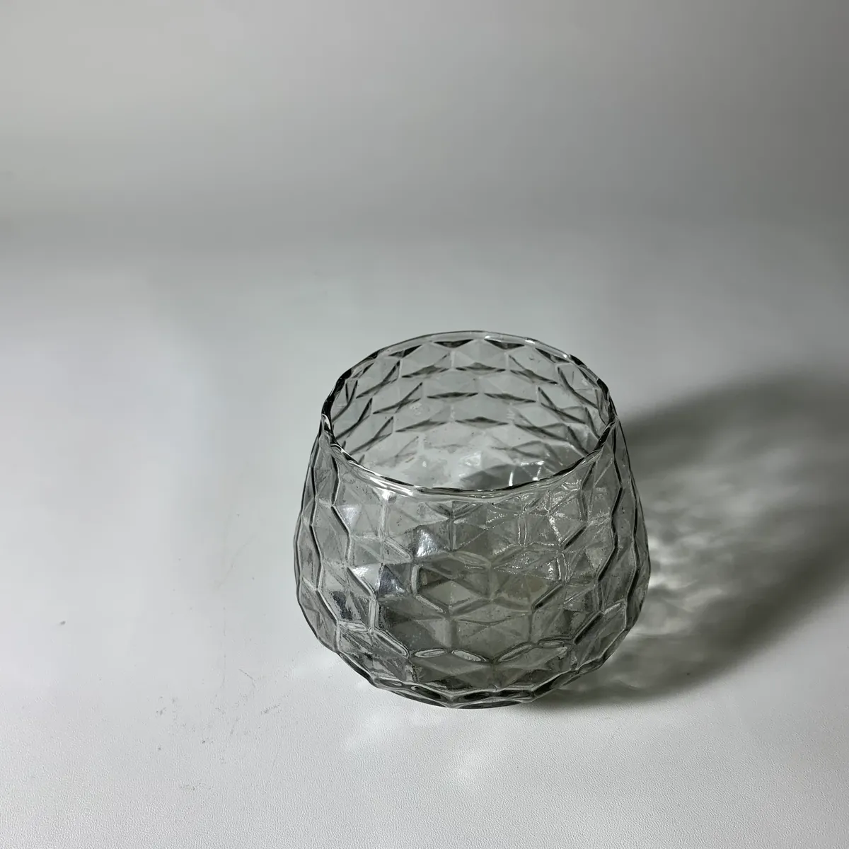 玻璃透明灰色燭台 2