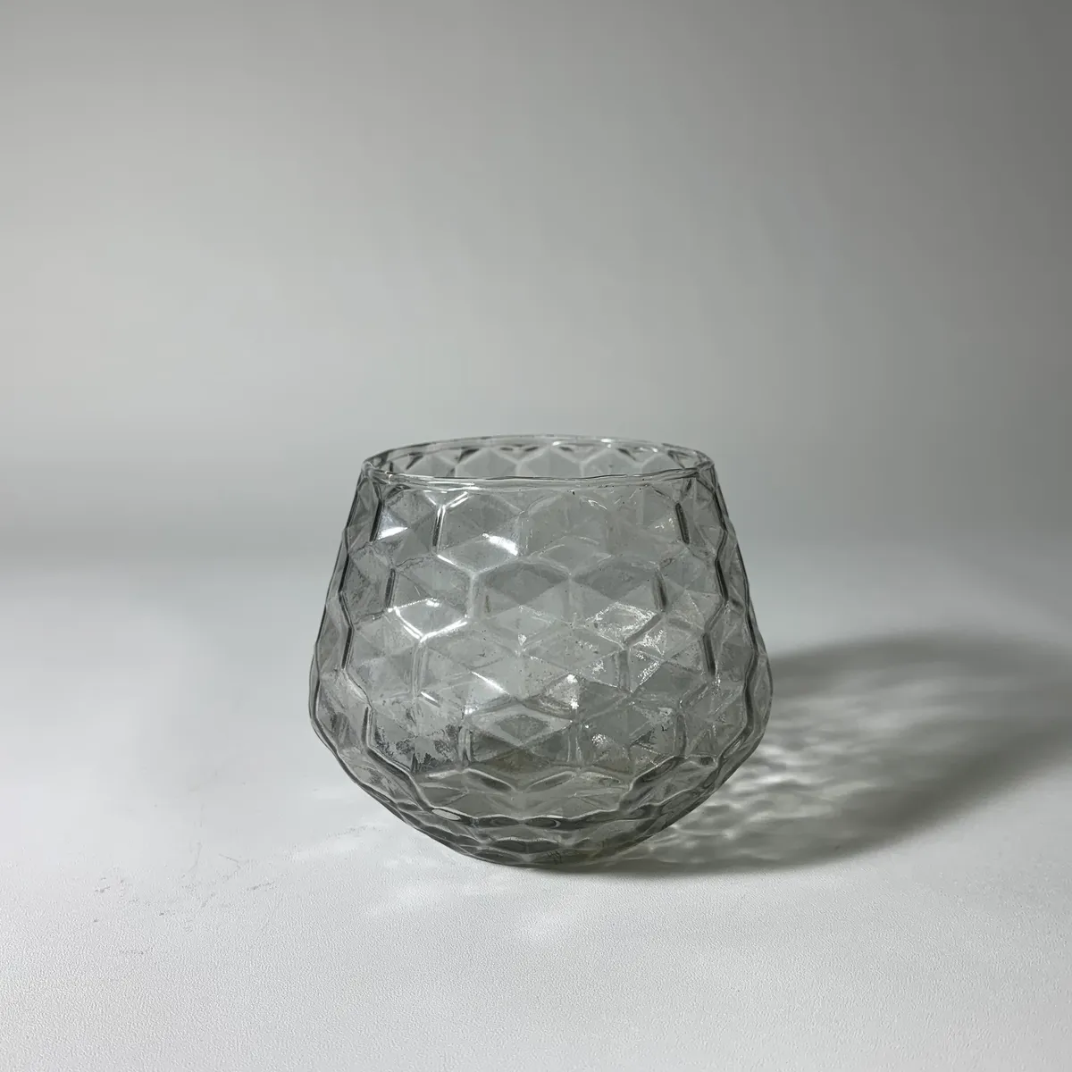玻璃透明灰色燭台