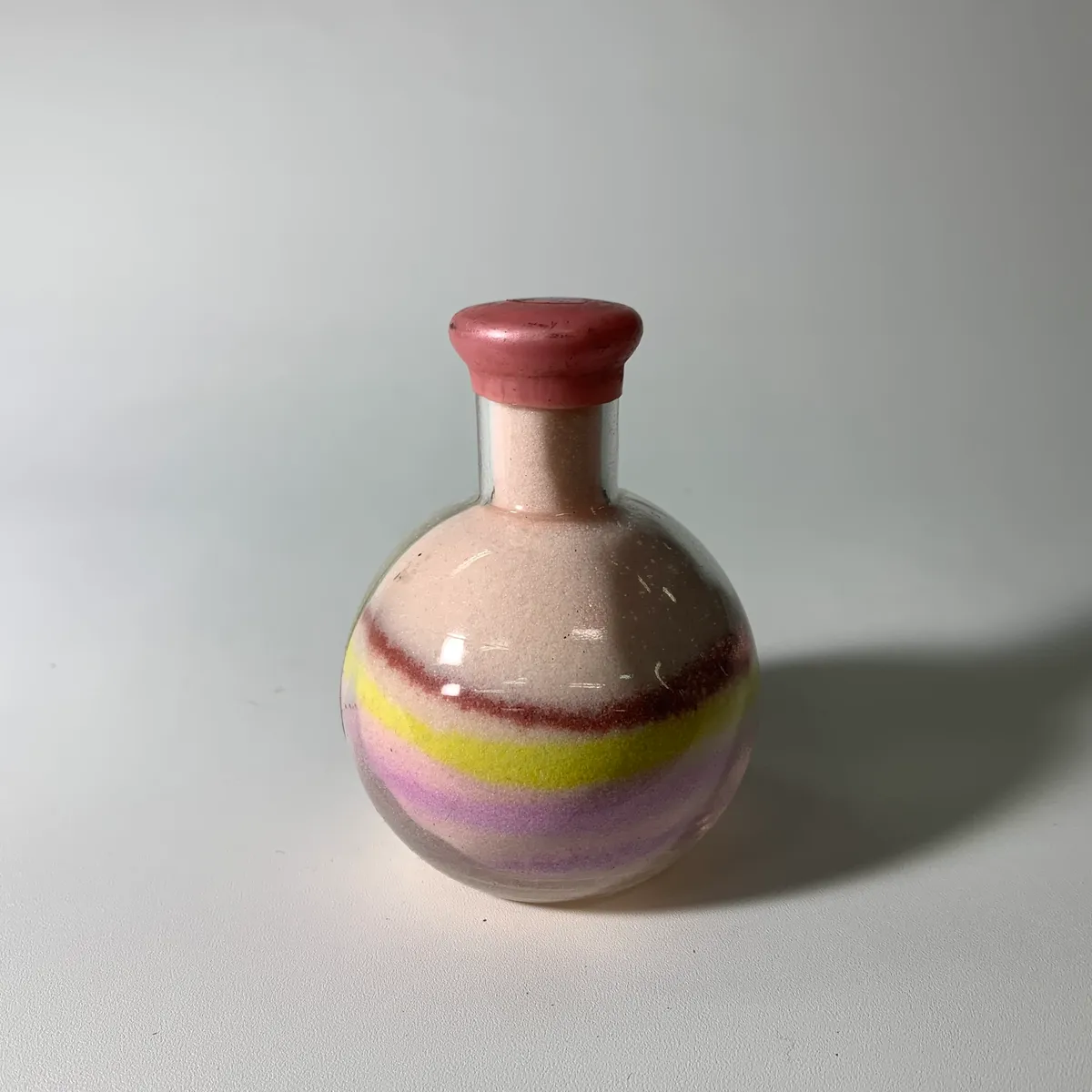 玻璃粉色裝飾沙瓶