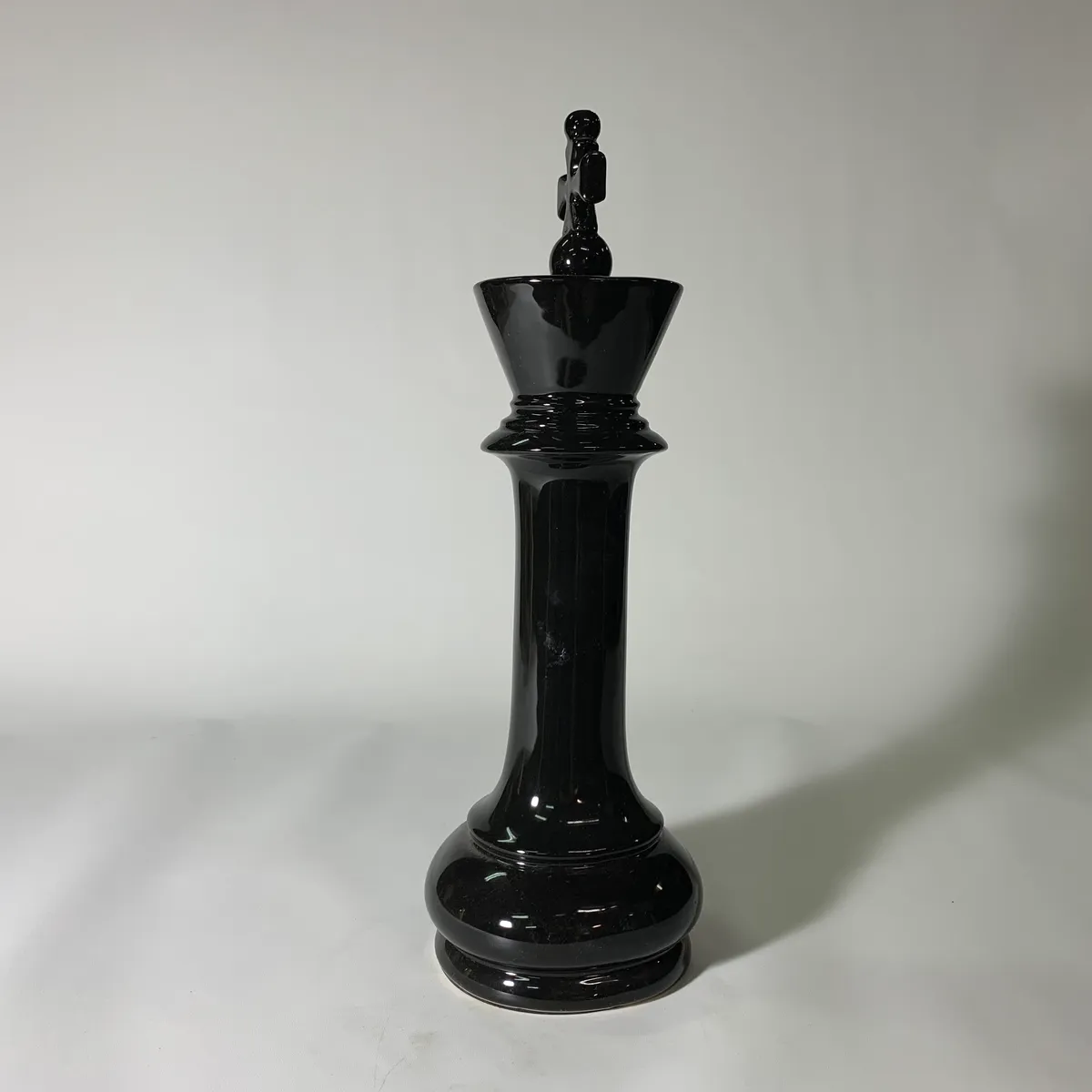 陶瓷黑色西洋棋國王擺飾