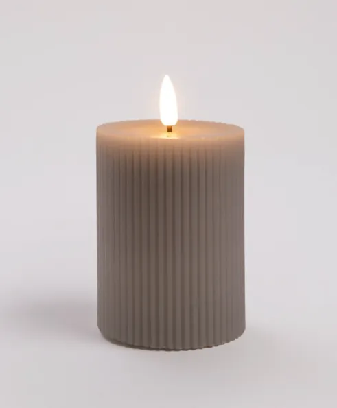 灰色直紋LED電子蠟燭