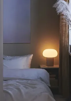 米色玻璃球形桌燈 2