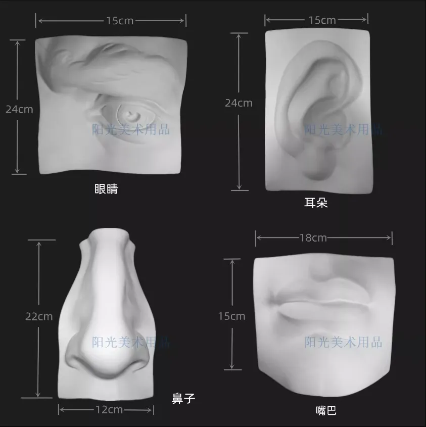 白色嘴巴石膏壁掛