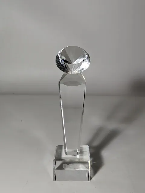 玻璃透明鑽石獎盃