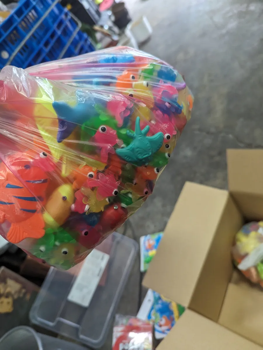 彩色塑料撈金魚玩具