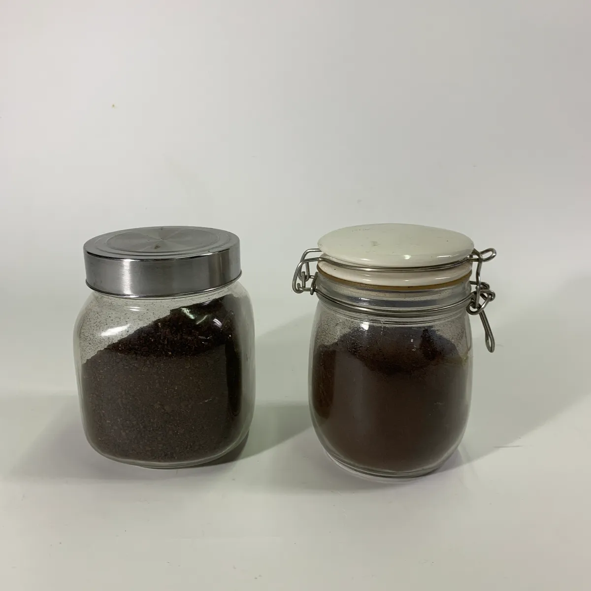 玻璃透明食物儲存密封罐(內含咖啡粉)