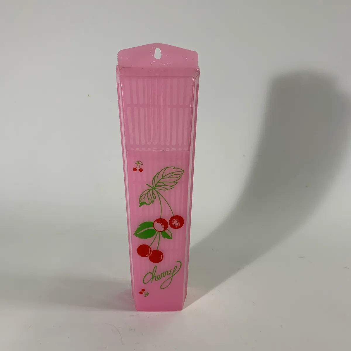 塑膠粉色壁掛式筷子收納盒