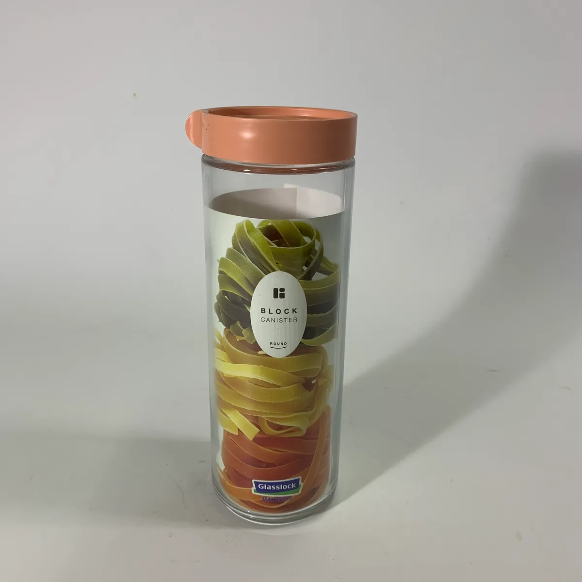 玻璃透明橘蓋收納罐