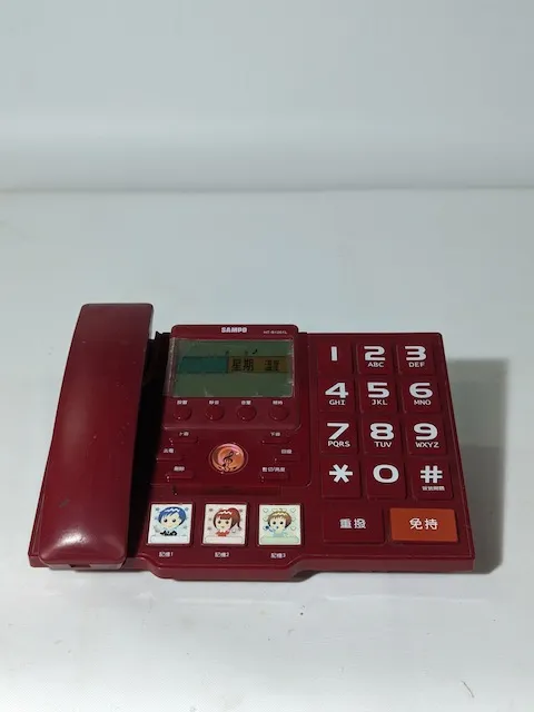 紅色塑膠有線電話 5