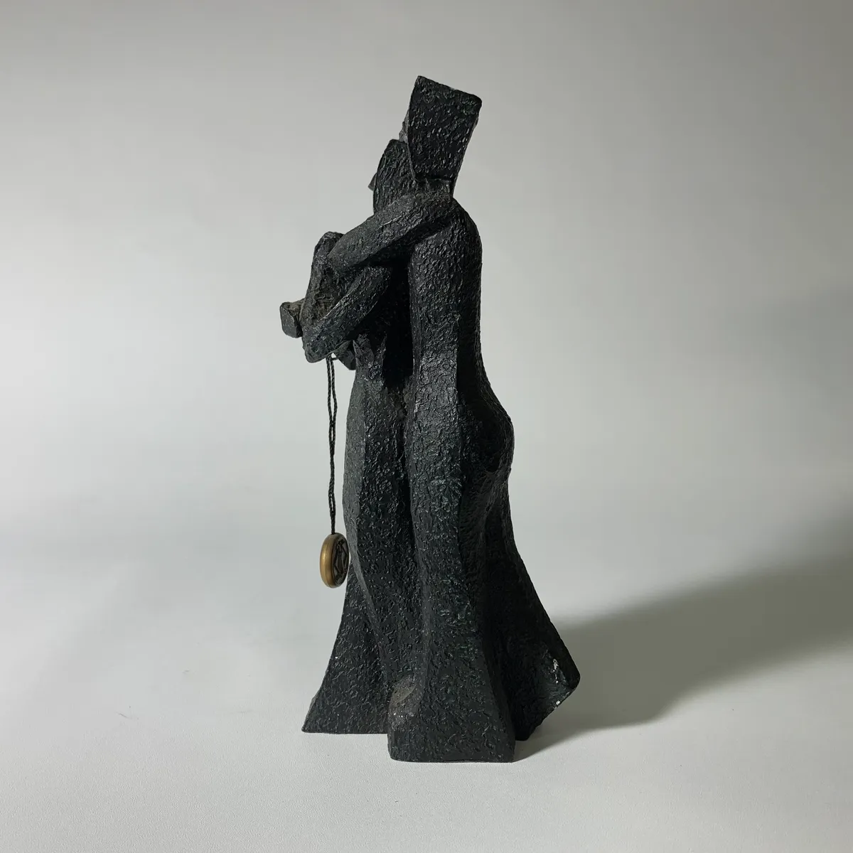 樹脂黑色雙人雕像擺飾 3
