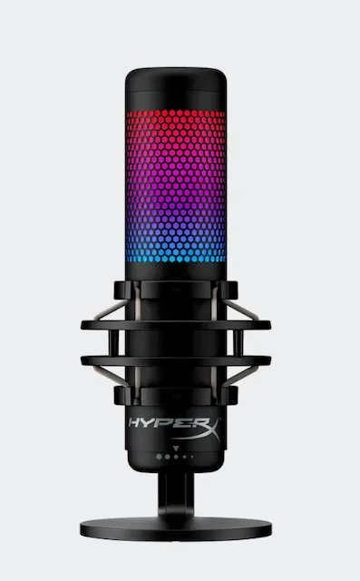 黑色HyperX QuadCast S 電容式麥克風 2