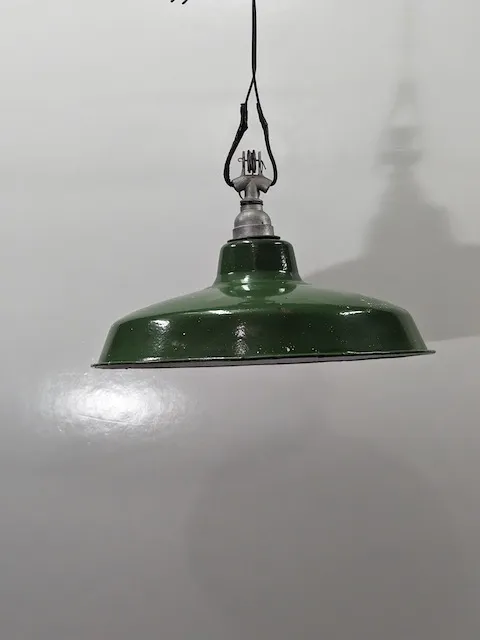 綠色工業風金屬吊燈(可加罩)