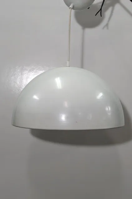 白色烤漆半圓形吊燈