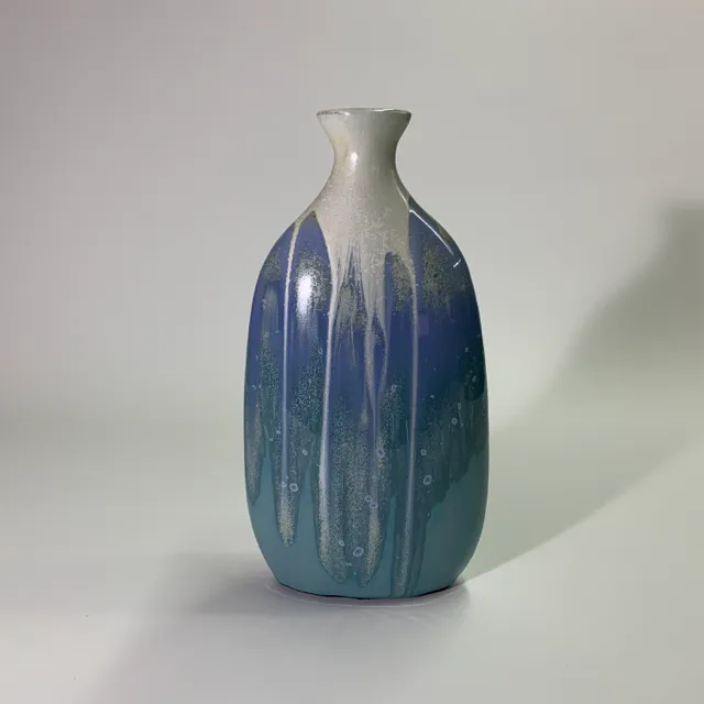 藍綠色高小口花瓶