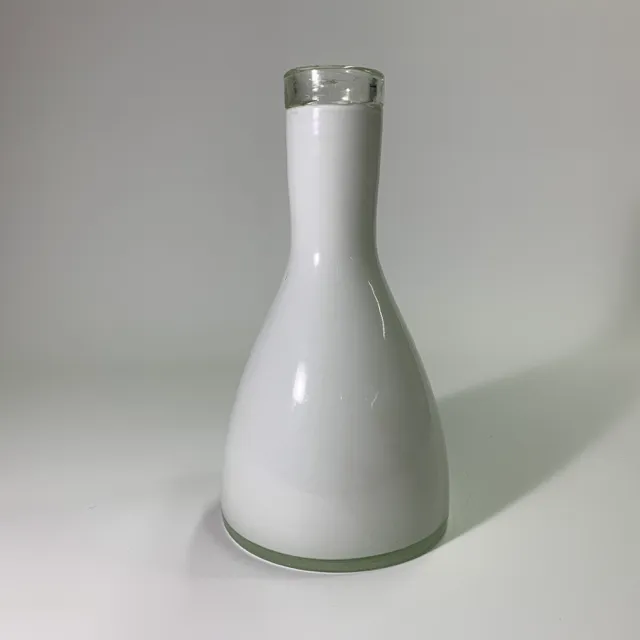 小口霧白色陶瓷花瓶小