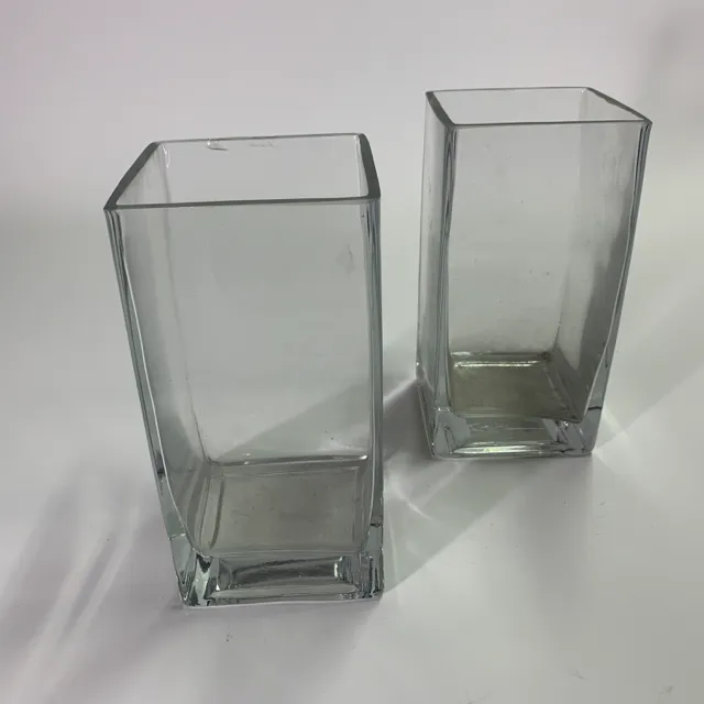 透明玻璃花瓶 寬口 2入