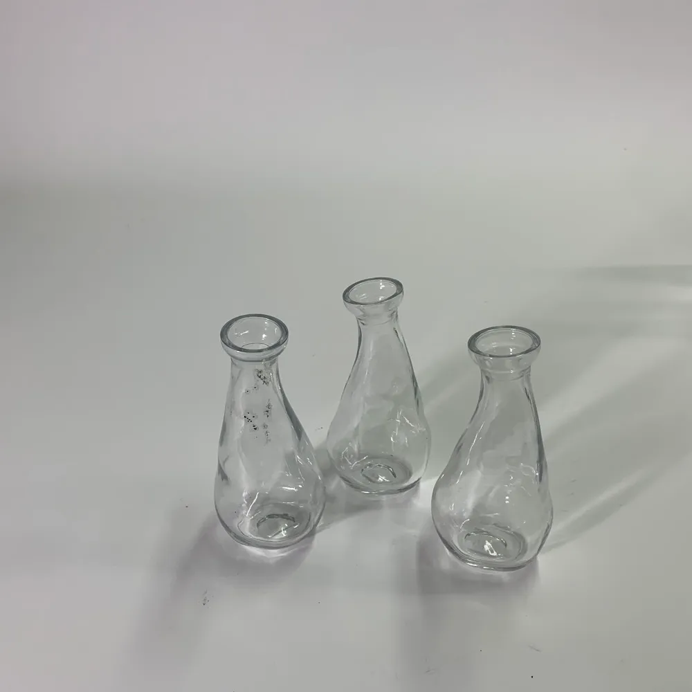 透明玻璃瓶小口 3入小
