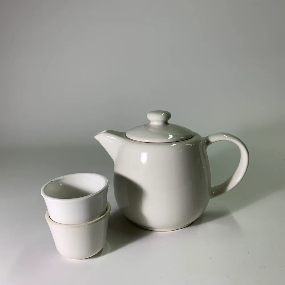純白色陶瓷下午茶杯盤1組 1壺2杯