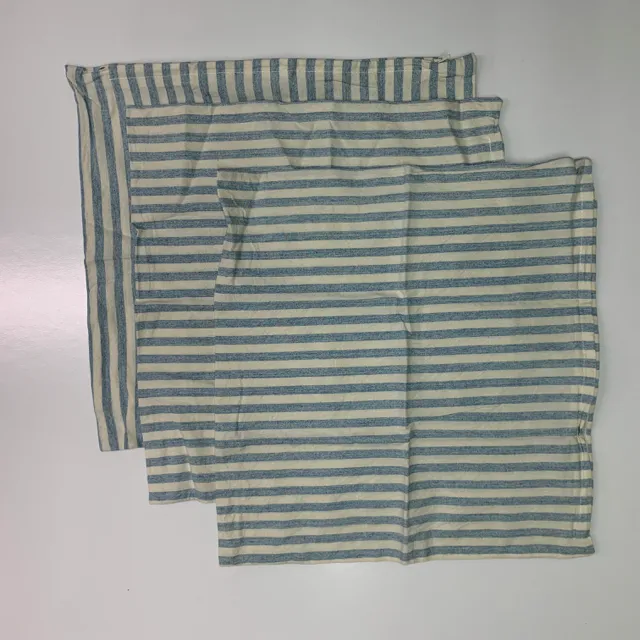 藍白條紋枕頭套 3入
