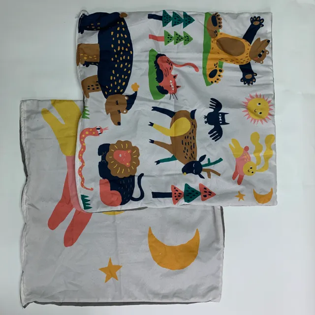 繽紛動物圖案 pillow 2入