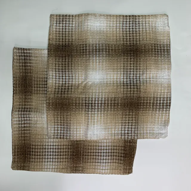 咖啡色毛尼布 pillow case 2入
