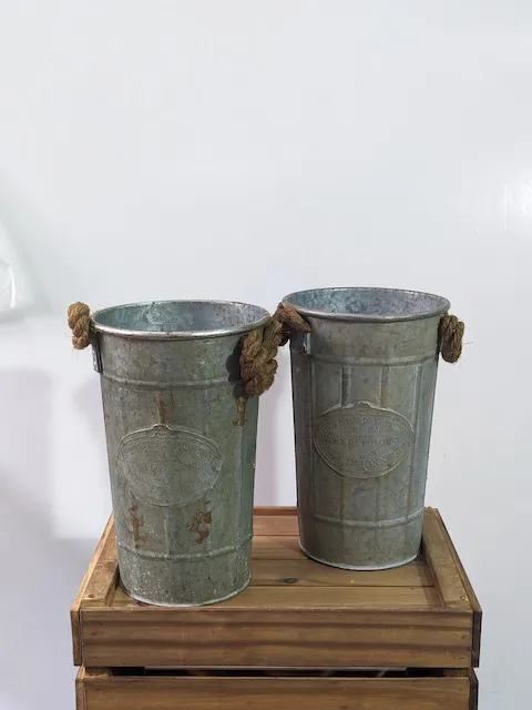 馬口鐵花桶x2