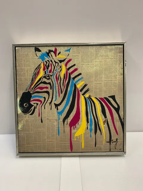 銀色細邊鋁質彩色斑馬畫框