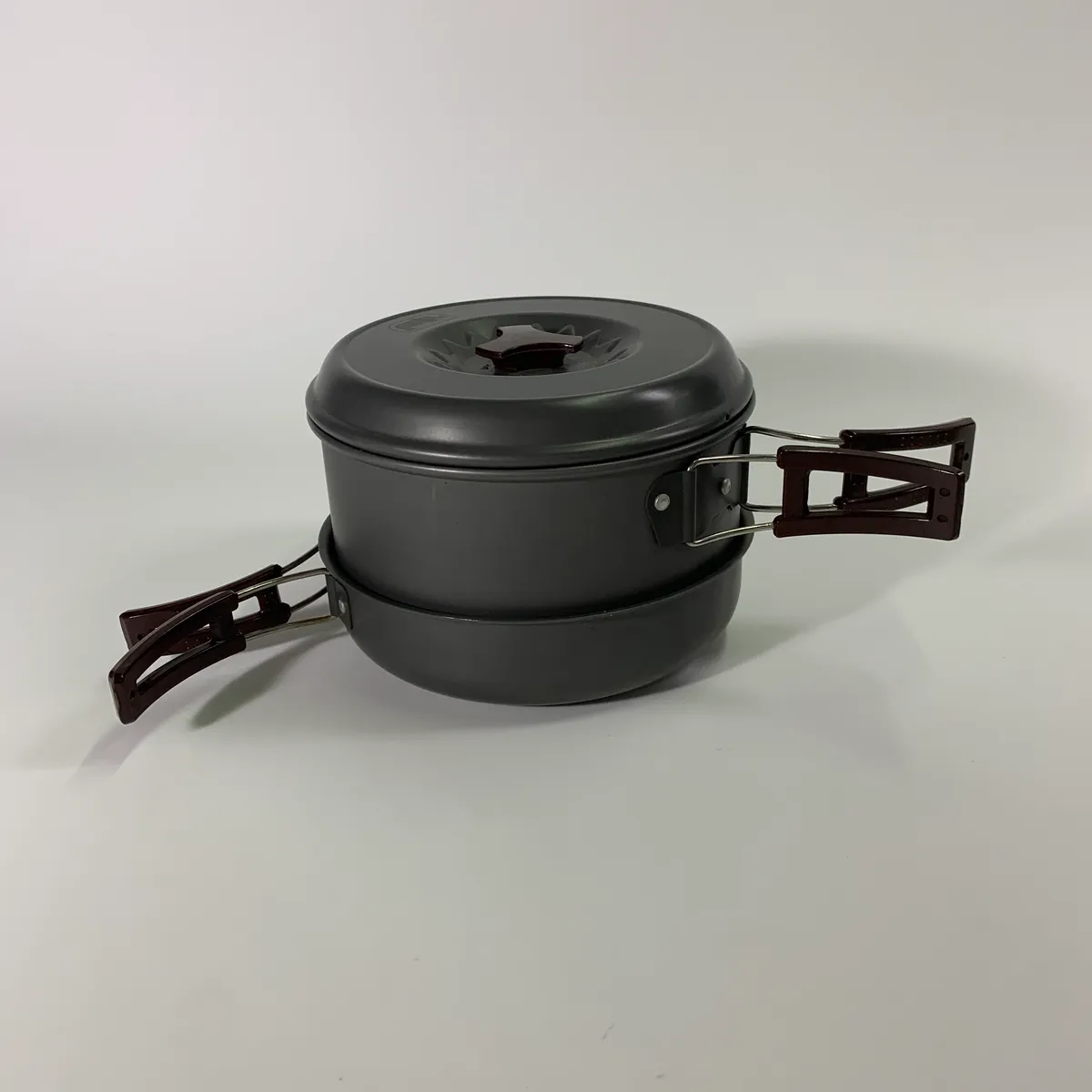鐵灰露營鍋具一組 內有小鍋具 2