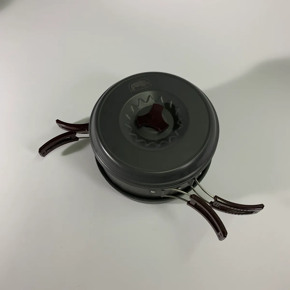 鐵灰露營鍋具一組 內有小鍋具 4