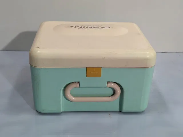小型野餐保溫桶 白綠配色（含容器餐具）