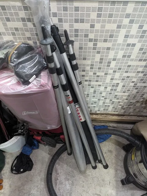 伸縮式露營支撐桿 銀色 x5 2