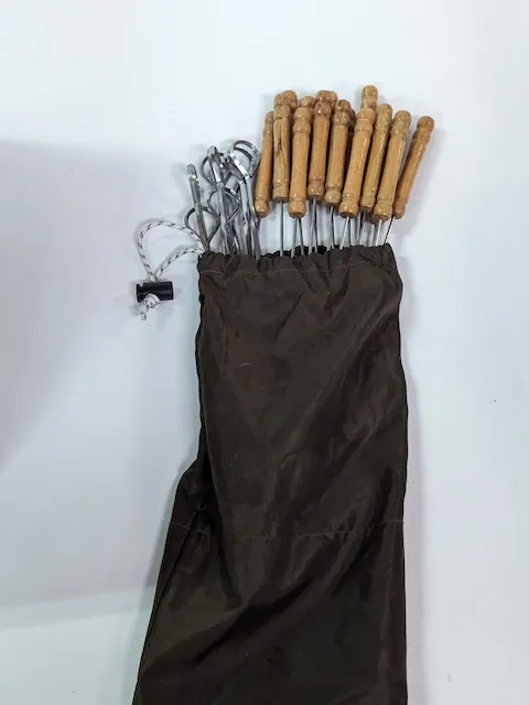 露營BBQ插（木頭15鐵9) 3