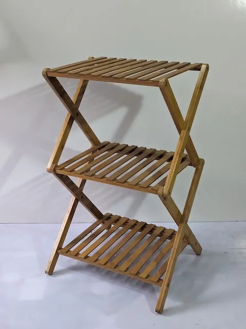 伸縮式三層竹板置物架 3
