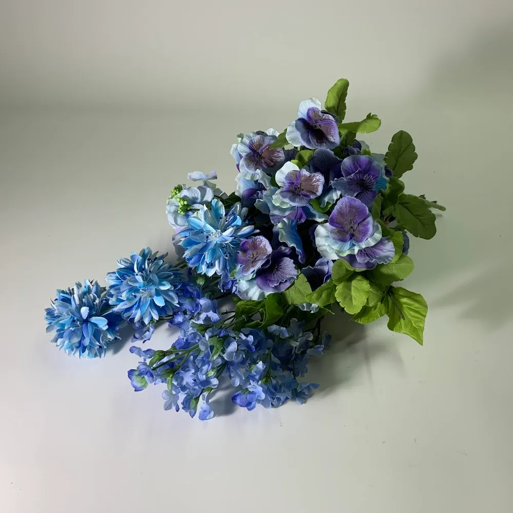 藍色系人造花